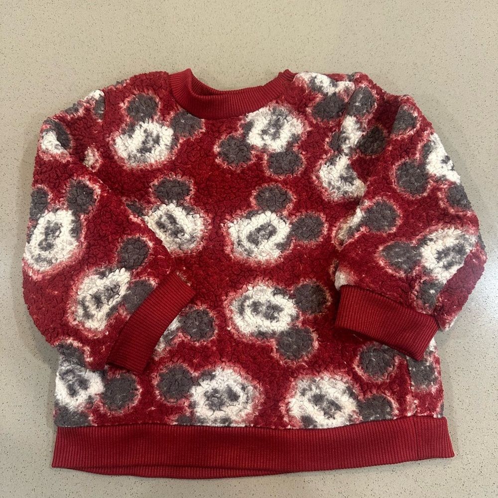 Disney Mickey Mouse Baby Sherpa Long-Sleeve Matching Top and Pants Set Size 18 M - Picture 2 of 8